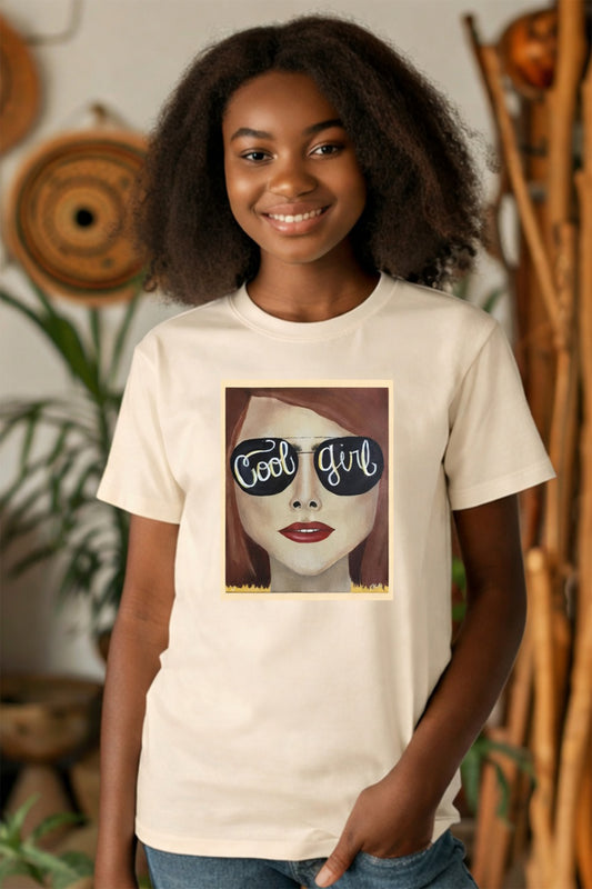 Cool Girl Co. Mini Wearable Art Tee | Youth Edition Matching Graphic T-Shirt